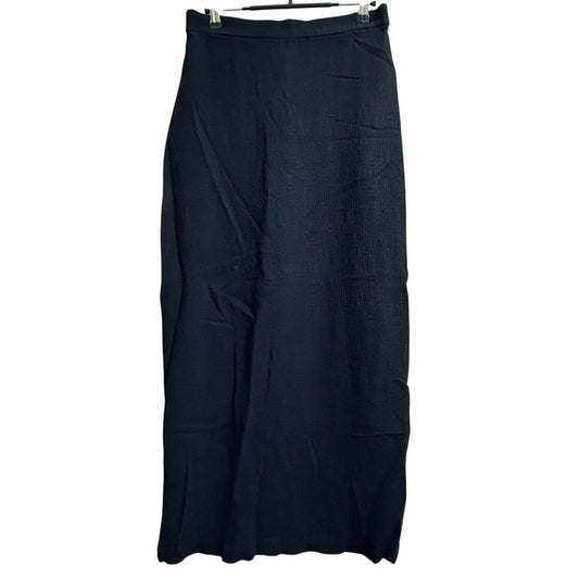 Eileen Fisher Black Zip Closure Maxi Skirt - Size Small