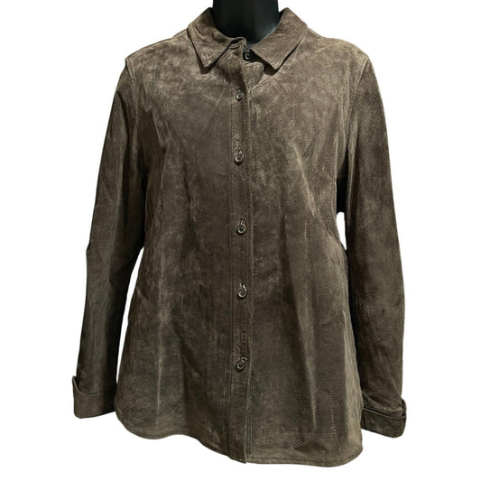 Charter Club 100% Leather - Lined - Shirt Jacket - Size 10