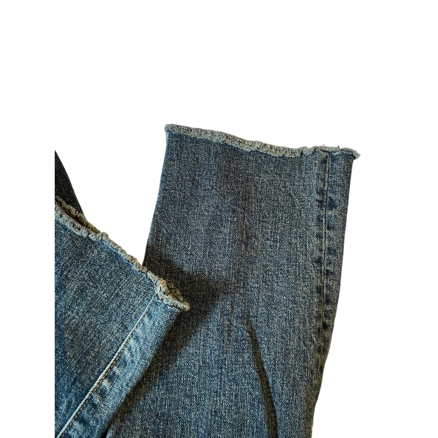 Veronica Beard Women's Size 28 Terrain Distressed Blue Jeans 5 Button Fly