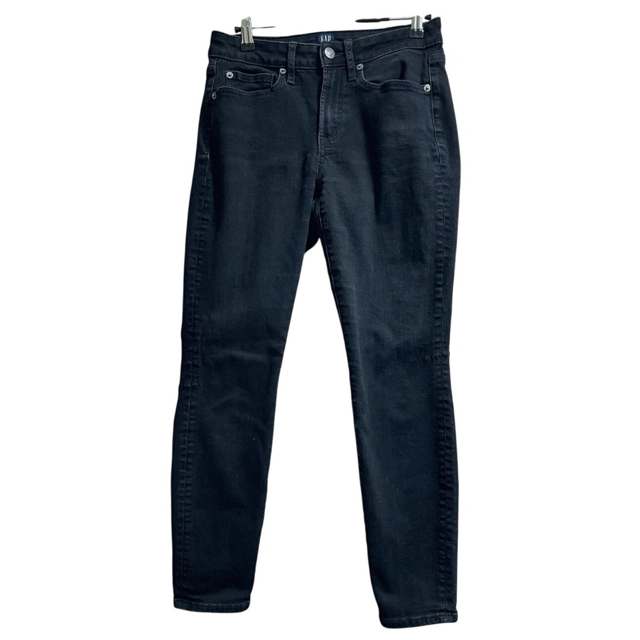 Gap Denim Size 6 Black Curvy Fit Skinny Jeans - 27" Waist
