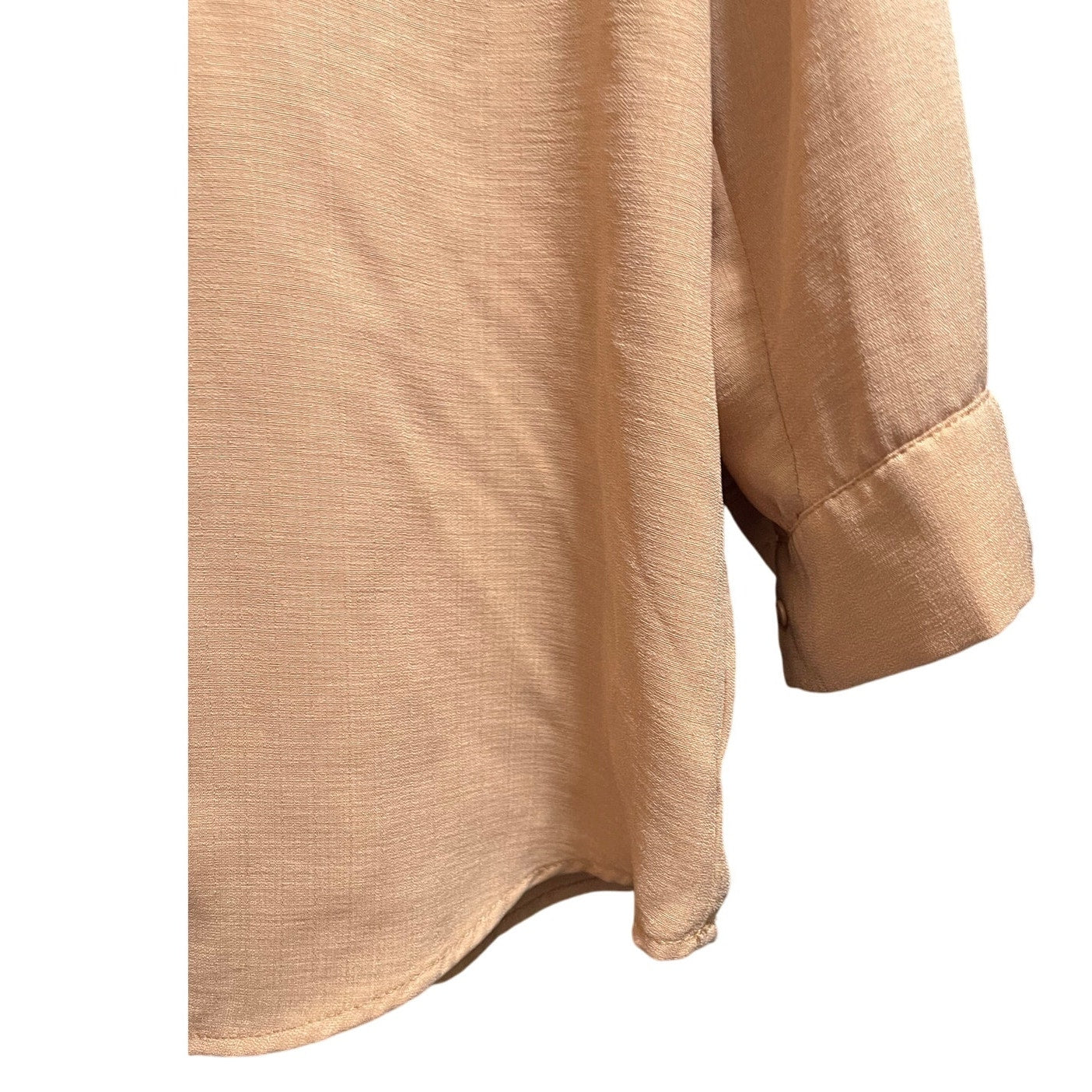Hyfve Size Small Terracotta Brown Long Sleeve Collared Blouse
