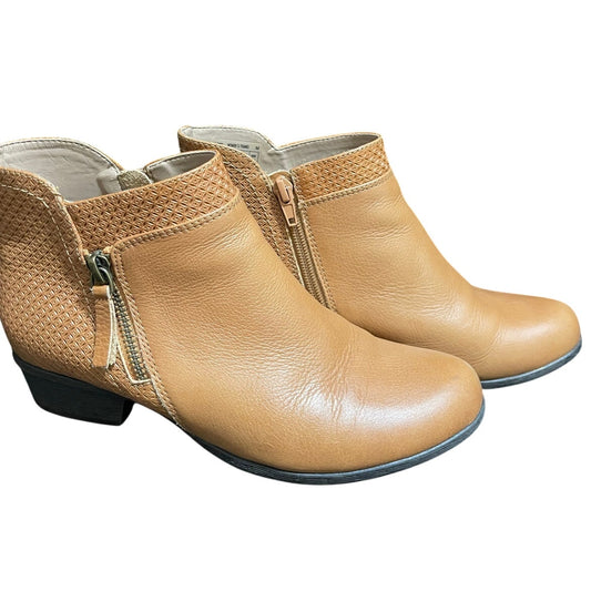 Rockport Women's Size 6.5 Camel Color Faux Leather Ankle Boots