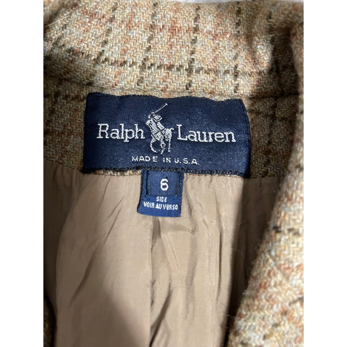 Vintage Ralph Lauren Blue Label 100% Wool Size 6 - 4 Button Blazer Jacket