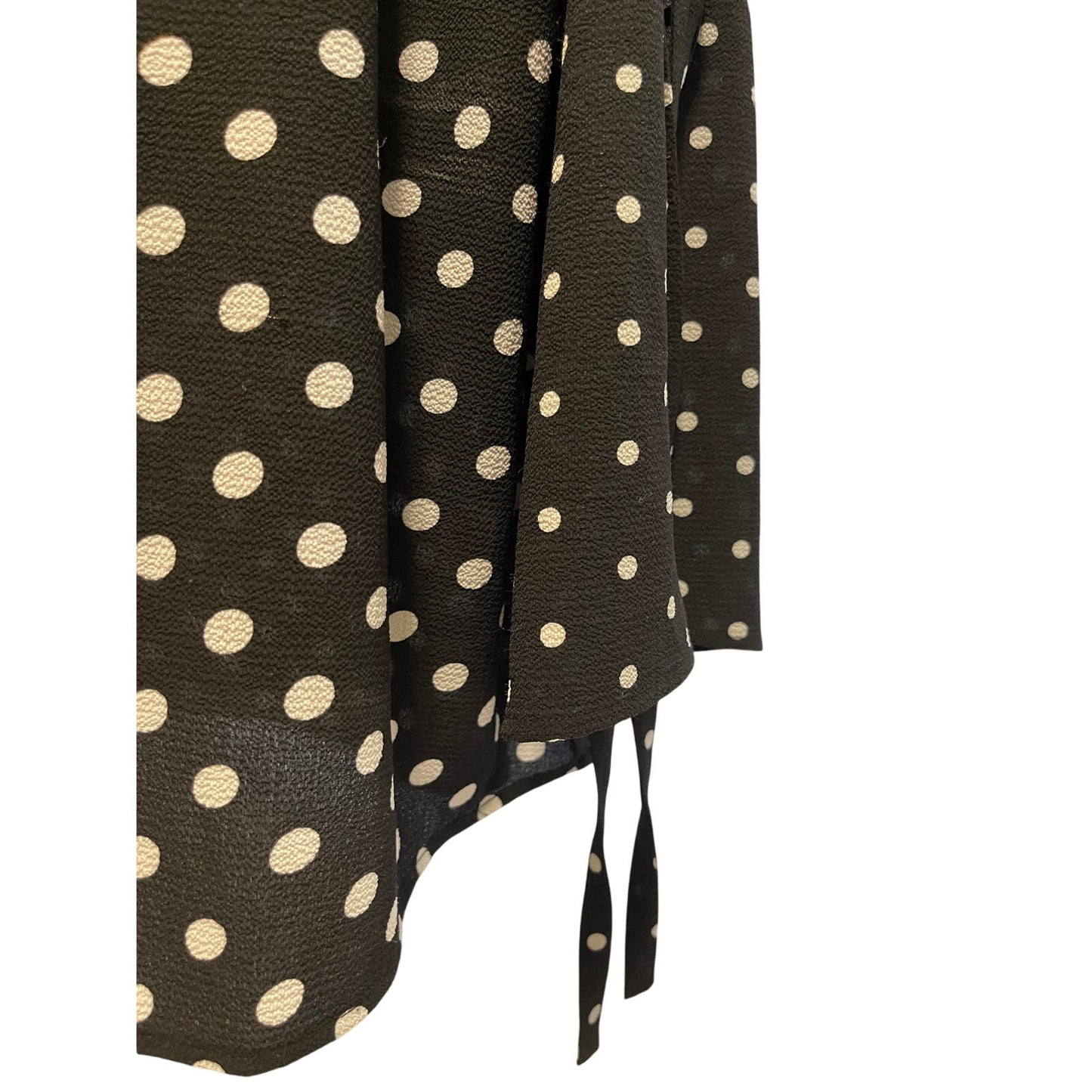 Roz & Ali 1XL Black and White Polka Dot Blouse