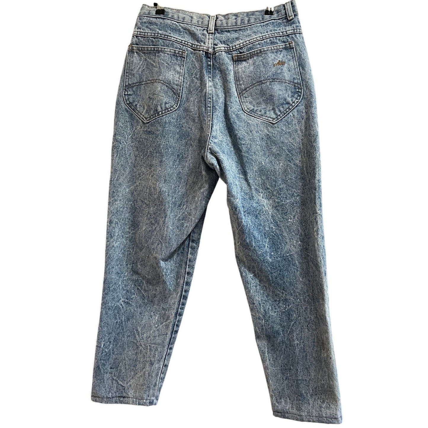 Vintage 80's Chic Acid Wash Denim Jeans Straight Leg High Rise - Size 14