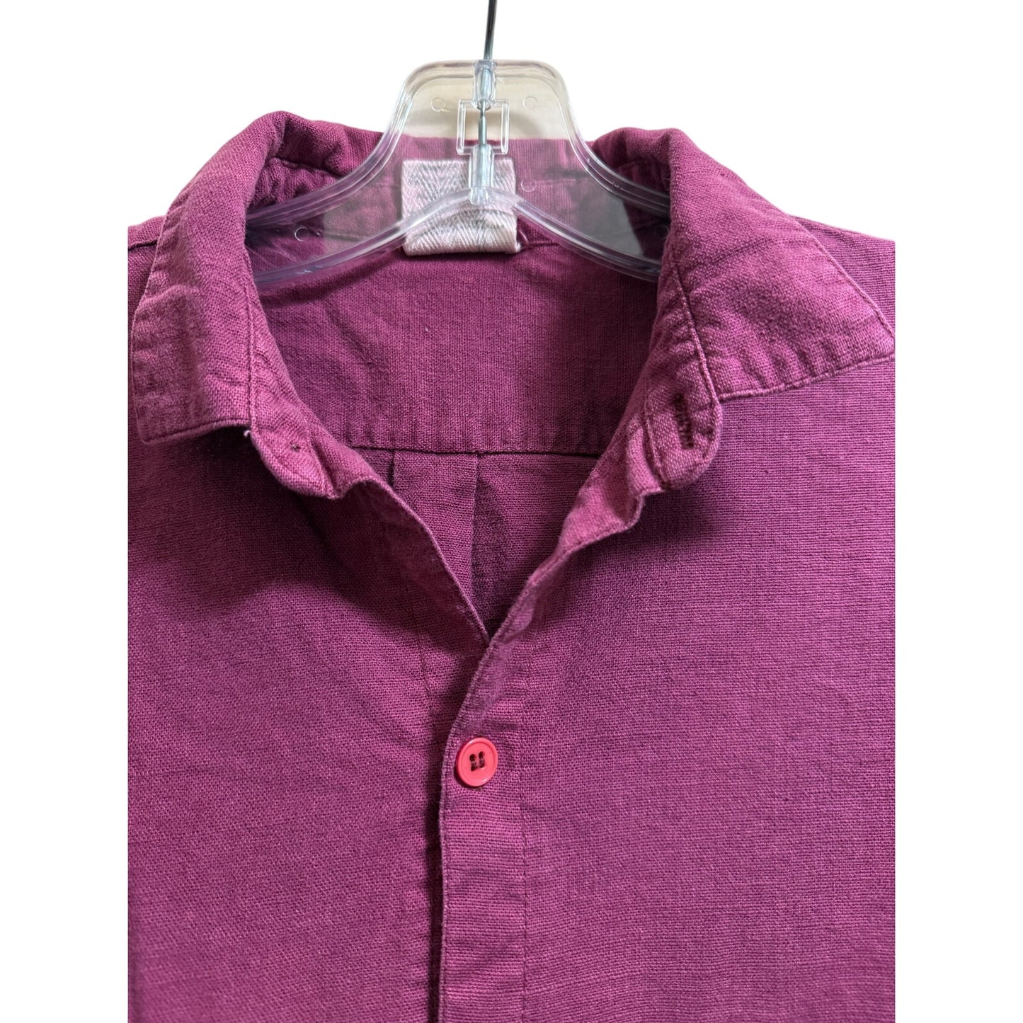 Vintage ACA Joe Military Style Maroon Button Up - Long Sleeve - Medium