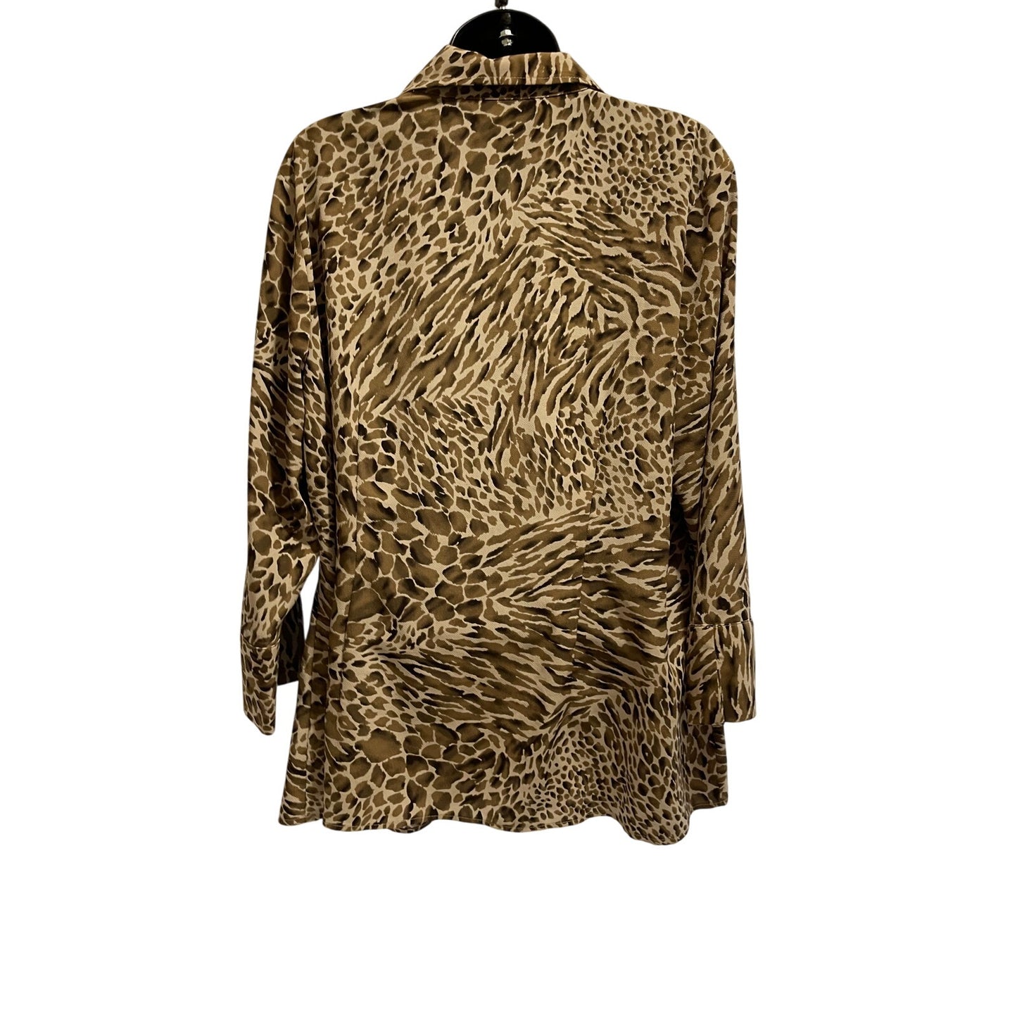 Covington Women's Size 16-18 Animal Print Button Up Blouse