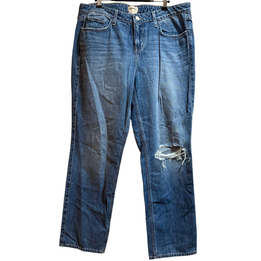 L'agence Hilmar Destruct Size 31 Slouch Straight Denim Jeans - NWT