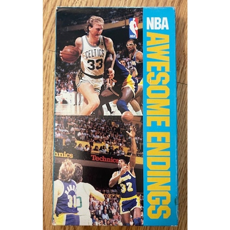 Vintage 1990 NBA Awesome Endings VHS Tape - Jordan, Bird, Abdul-Jabbar