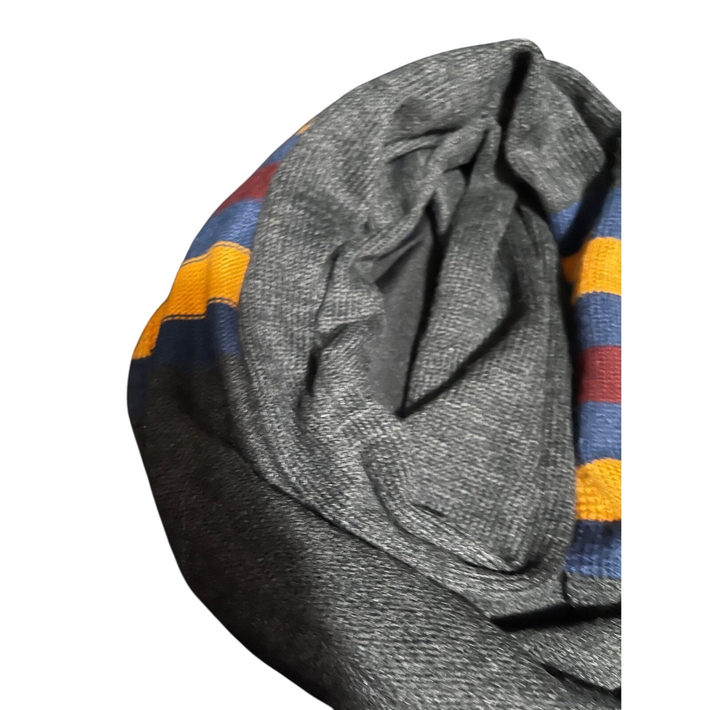 Tommy Hilfiger Long Gray Striped Scarf - Men's - Unisex