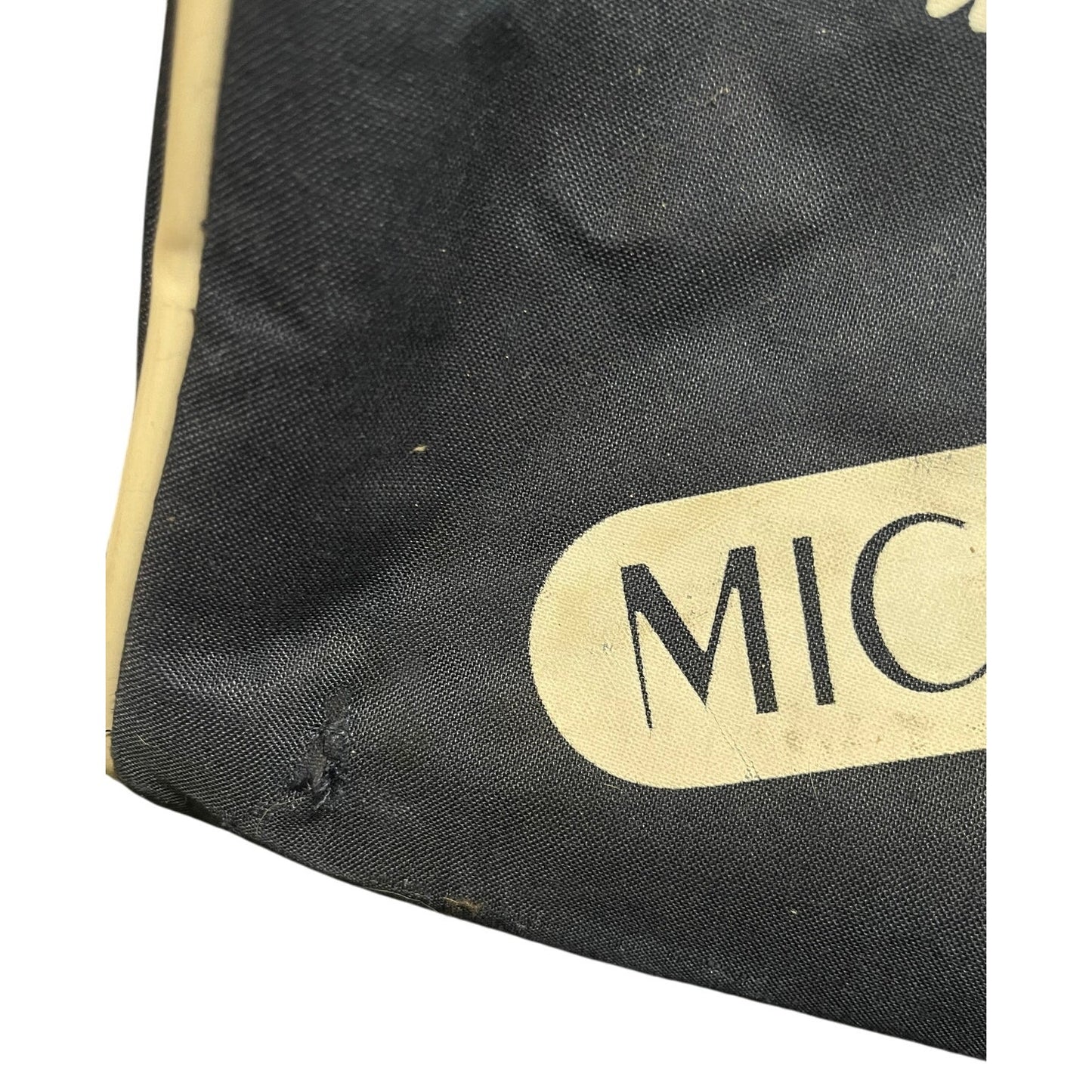 Vintage Paris Michel Swiss Navy Canvas Zip Airline Style Tote Bag