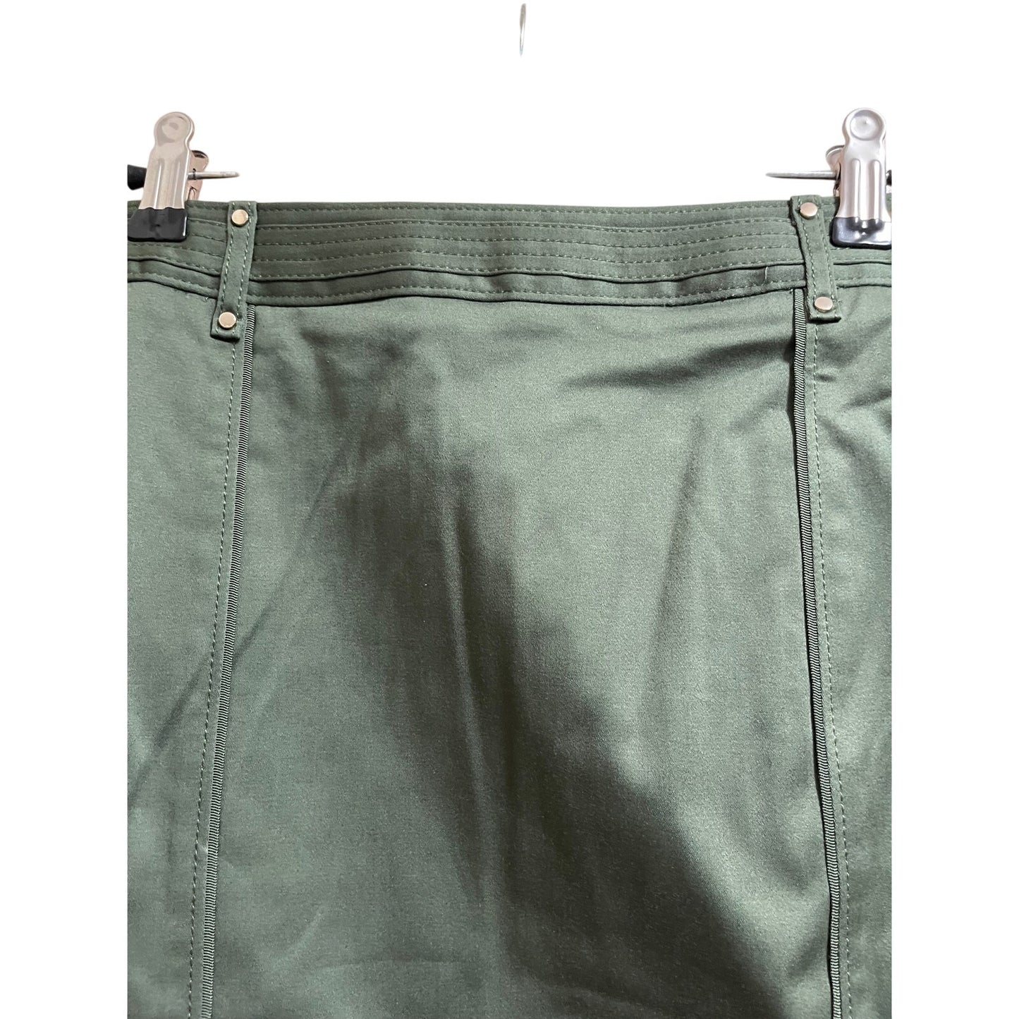 NWT White House Black Market Olive Green Pencil Skirt - Sateen - Size 8