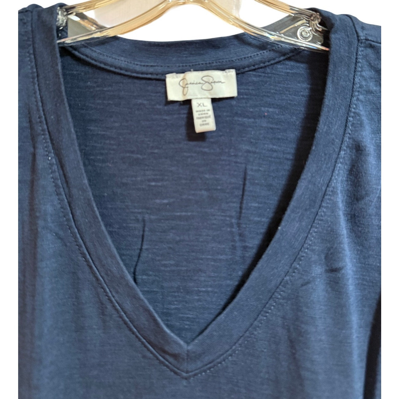 Jessica Simpson Blue Sleeveless Blouse - Size XL Summer Preppy Casual