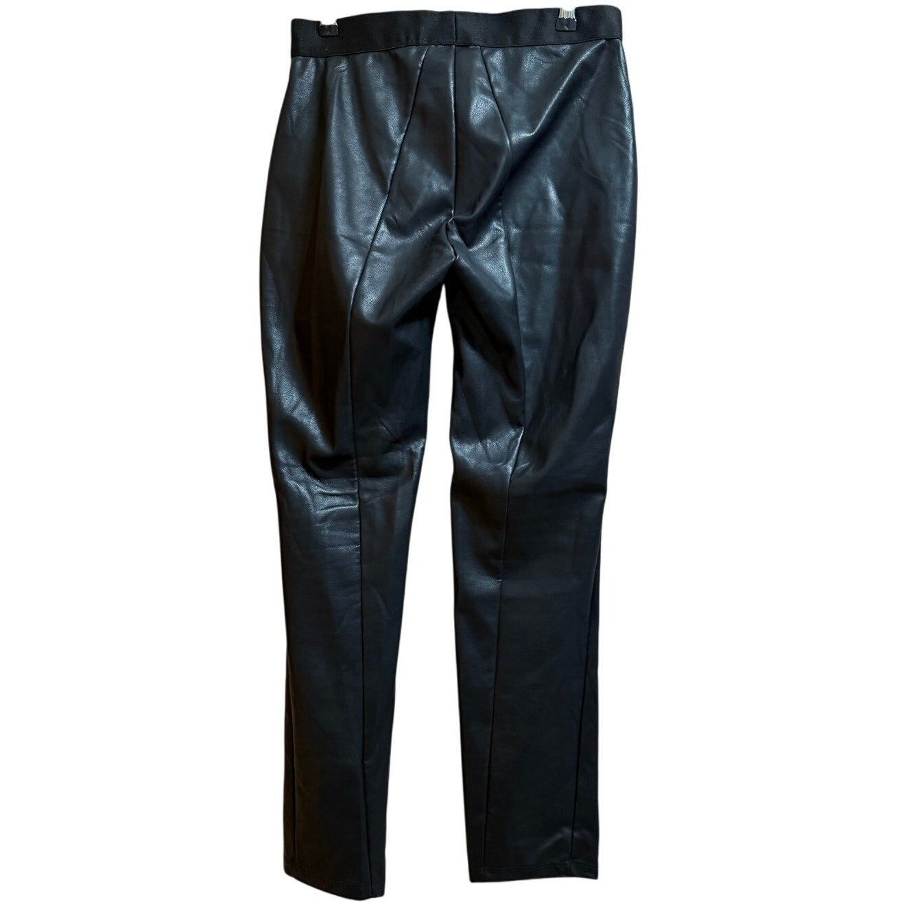 Emerson Fry Black Faux Leather Pull On Skinny Pants - Size Medium