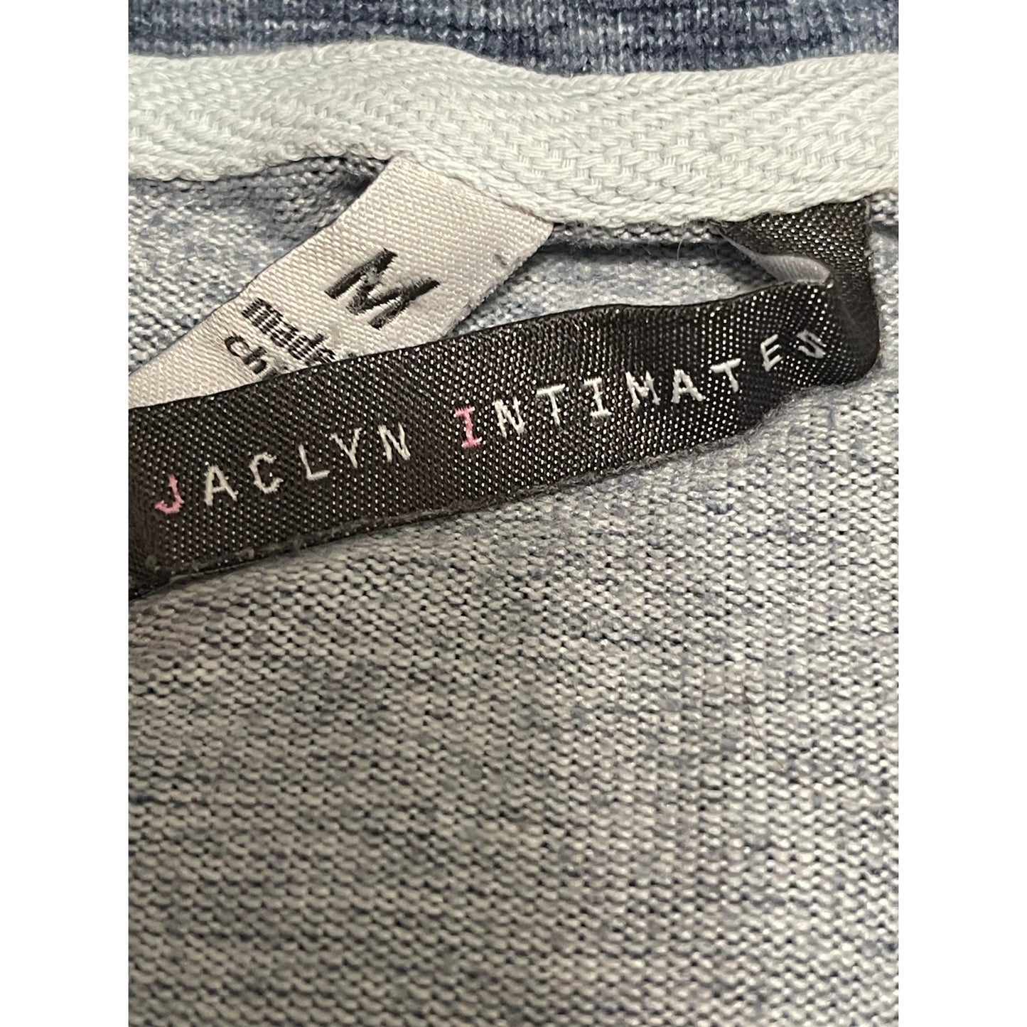 Jaclyn Intimates Size Medium Blue Knit Long Sleeve Shirt