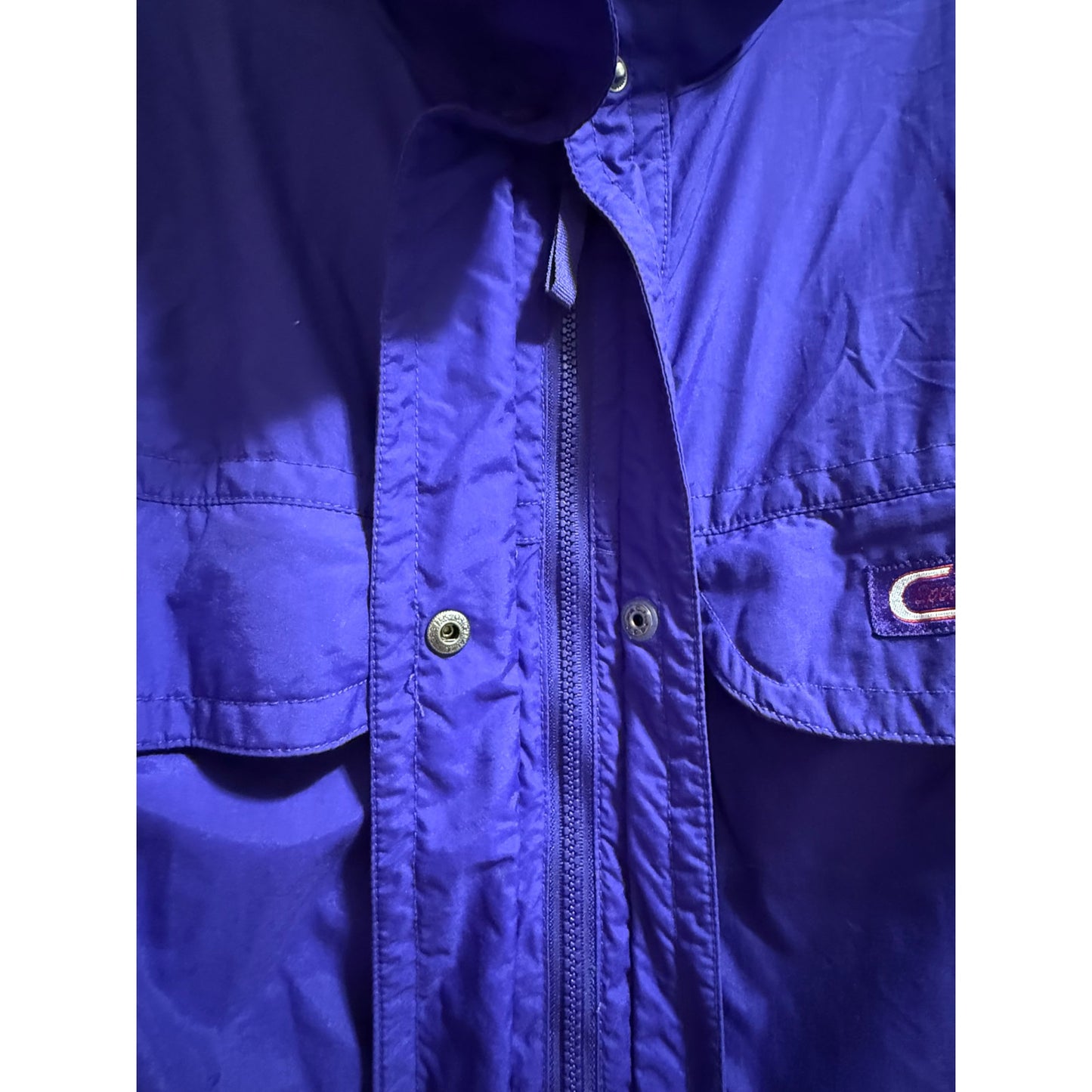 Vintage CB Sports Purple & Green Nylon Windbreaker - Full Zip - Large