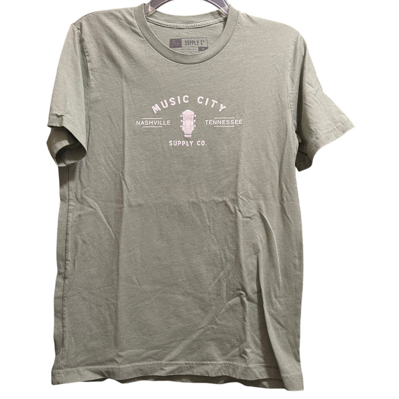 Music City Supply Co Nashville TN Super Soft Green Short Sleeve - Medium