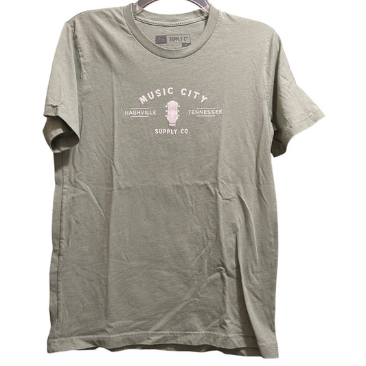 Music City Supply Co Nashville TN Super Soft Green Short Sleeve - Medium
