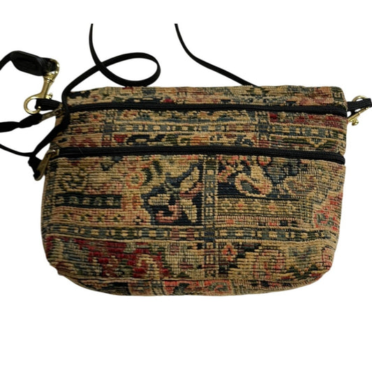 Vintage Carpet Bag Purse - Shoulder - Crossbody - Zipper Closure