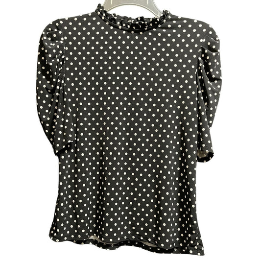CeCe Black and White Polka Dot Blouse - Women's Size XS