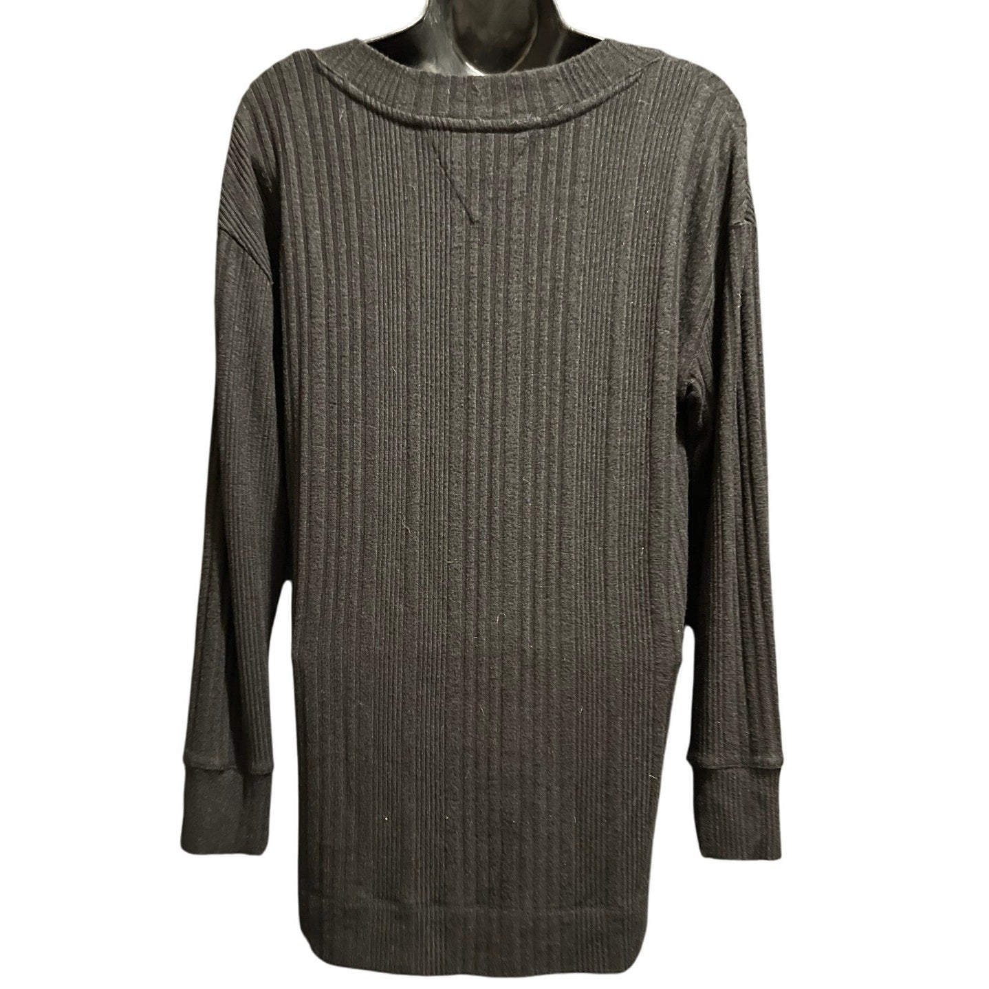 Andrew Marc Black Ribbed Long Sleeve Sweater - Size XS