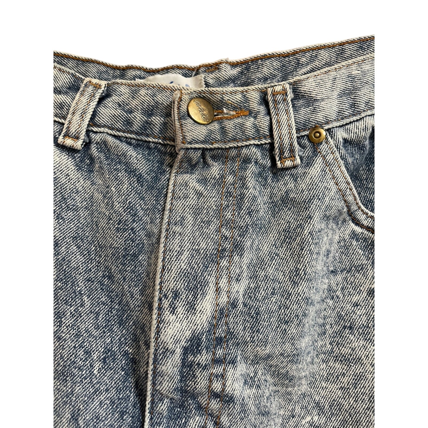 Vintage 80's Chic Acid Wash Denim Jeans Straight Leg High Rise - Size 14
