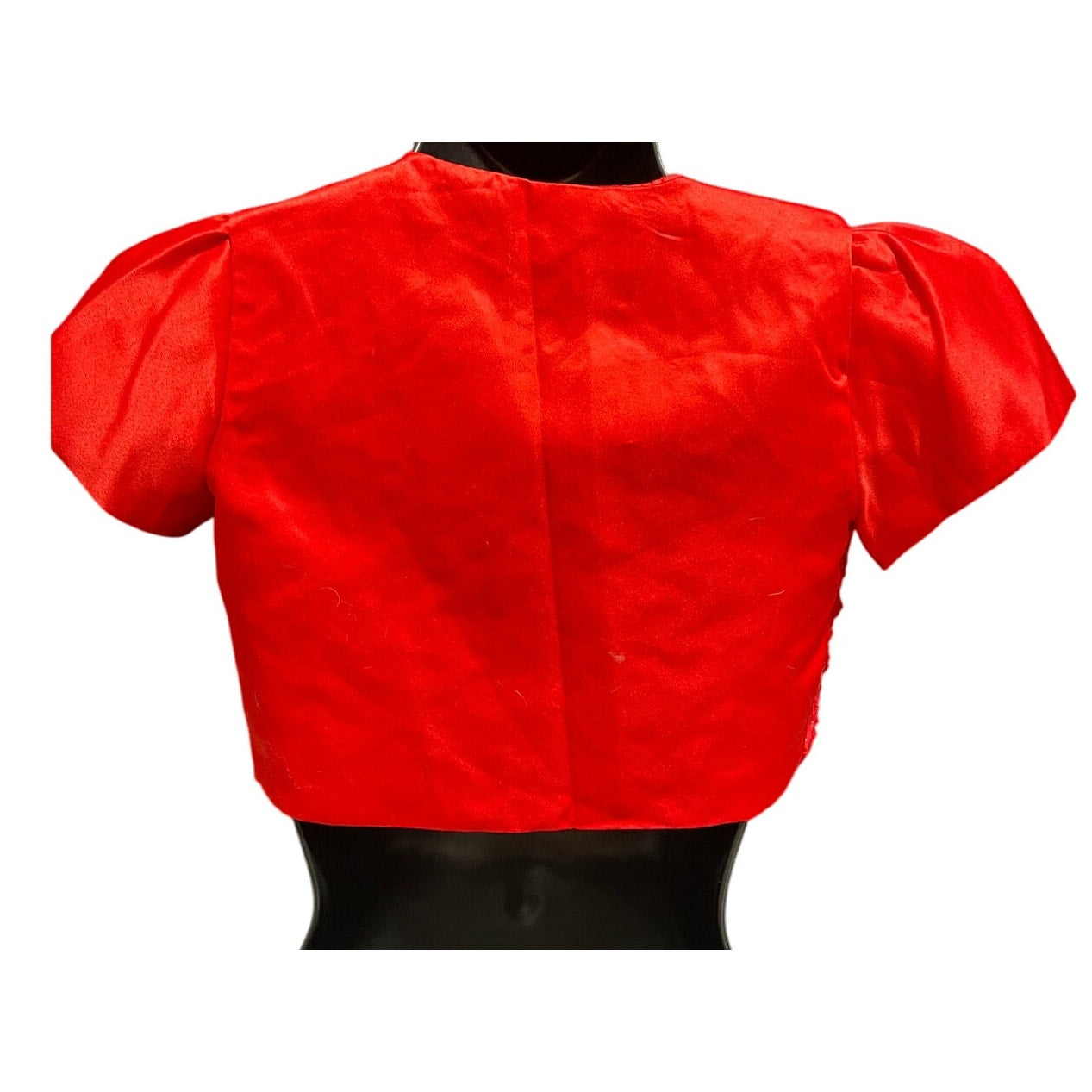 Richie House Los Angeles Red Lace & Sequin Accent Shrug - XS