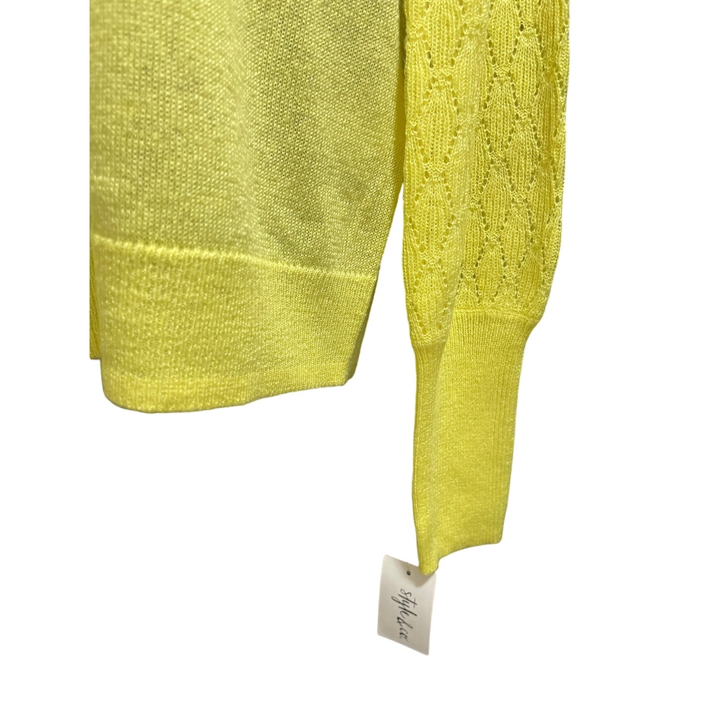NWT Style & Co Women's Yellow Knit Sweater - Size Small
