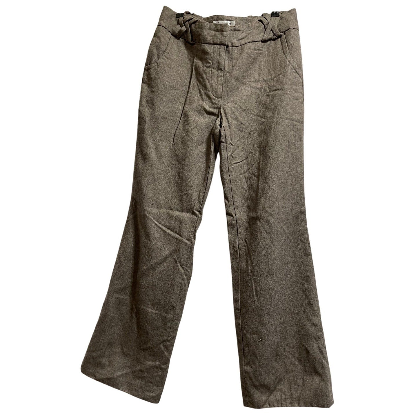 Vintage 90s David N. Wool Slacks - Size 6 - Y2K - Khaki / Tan