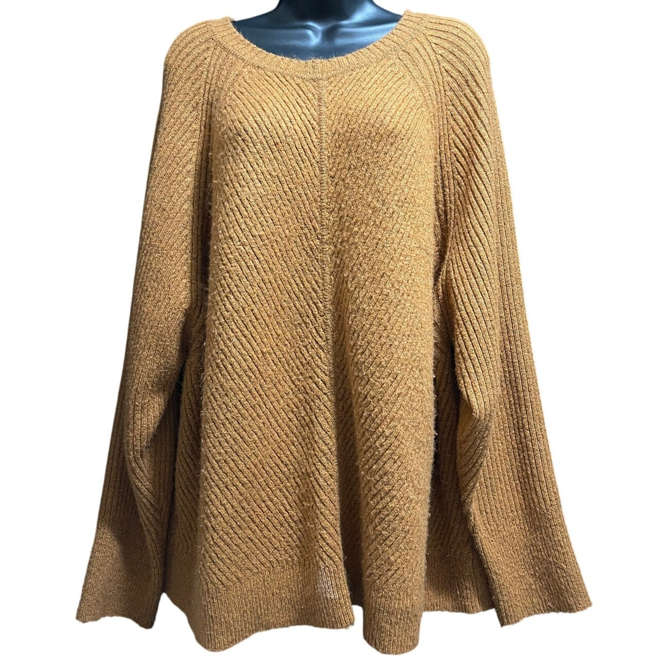 Ava & Viv Brown Long Sleeve Knit Sweater - Size 2XL