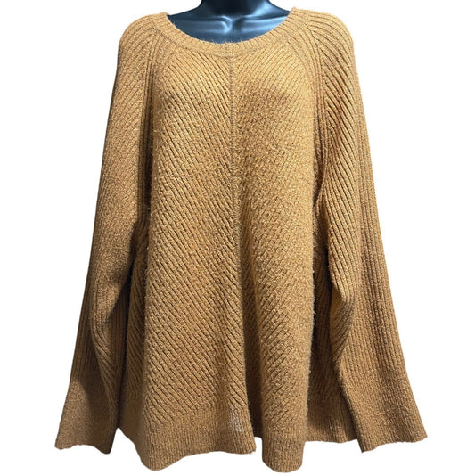 Ava & Viv Brown Long Sleeve Knit Sweater - Size 2XL