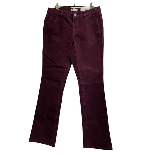 NWT Ann Taylor The Loft Aubergine Burgundy Corduroy Curvy Bootcut Jeans Size 29
