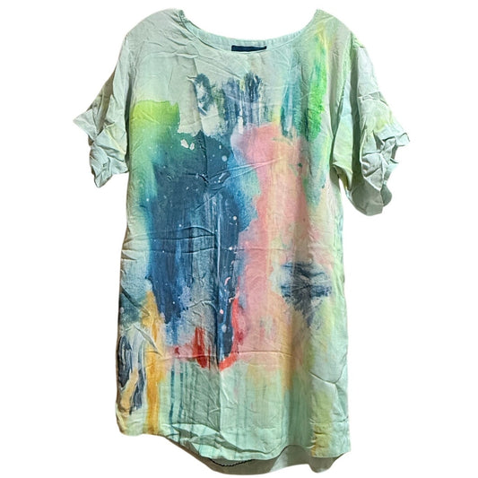 Maeve Size XS Abstract Pastel Print Knee Length Dress