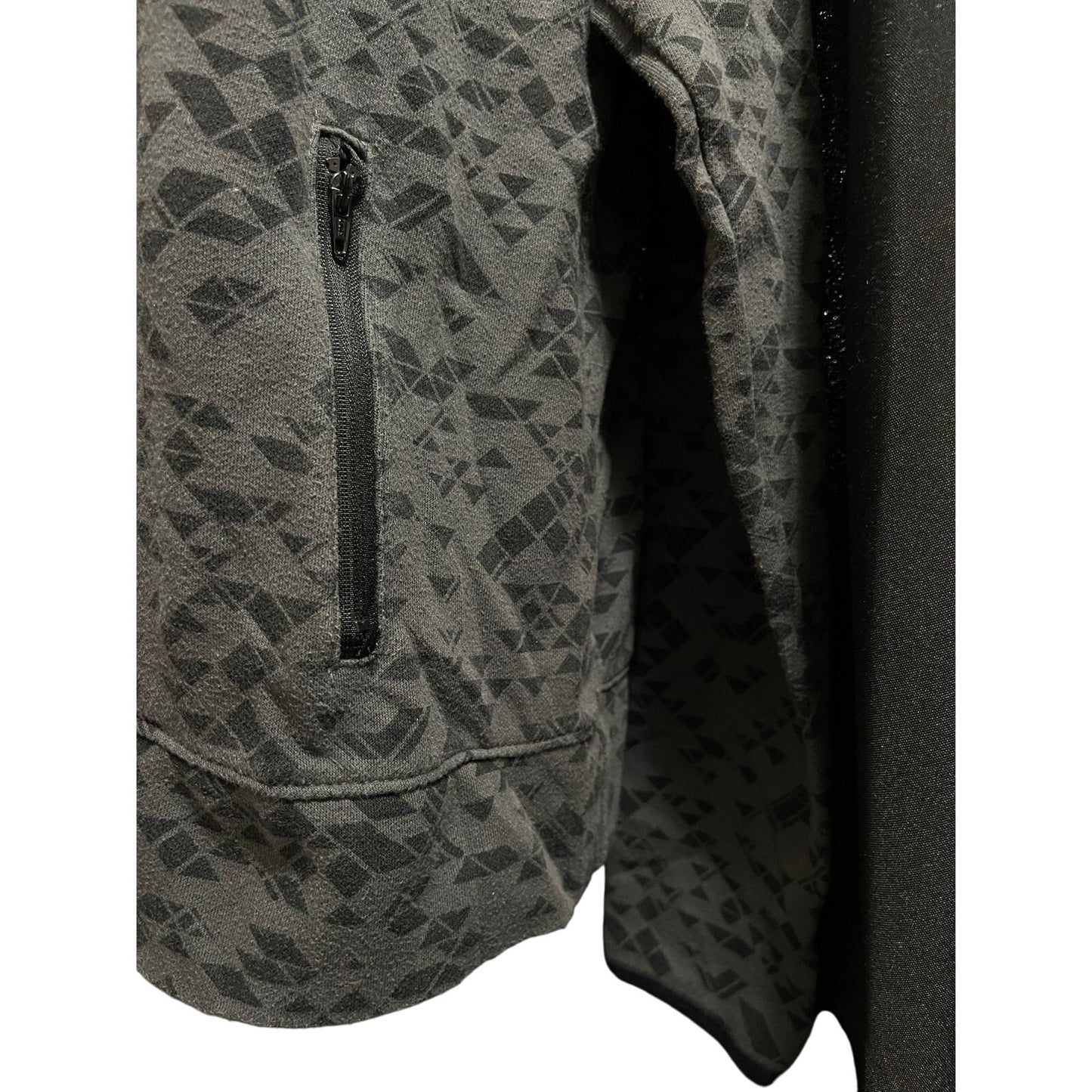 SO Authentic American Heritage Gray Black Geometric Hooded Sweatshirt - XL