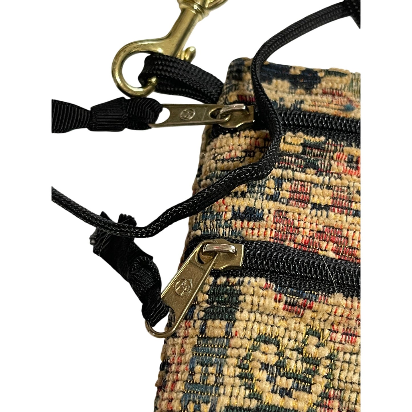 Vintage Carpet Bag Purse - Shoulder - Crossbody - Zipper Closure