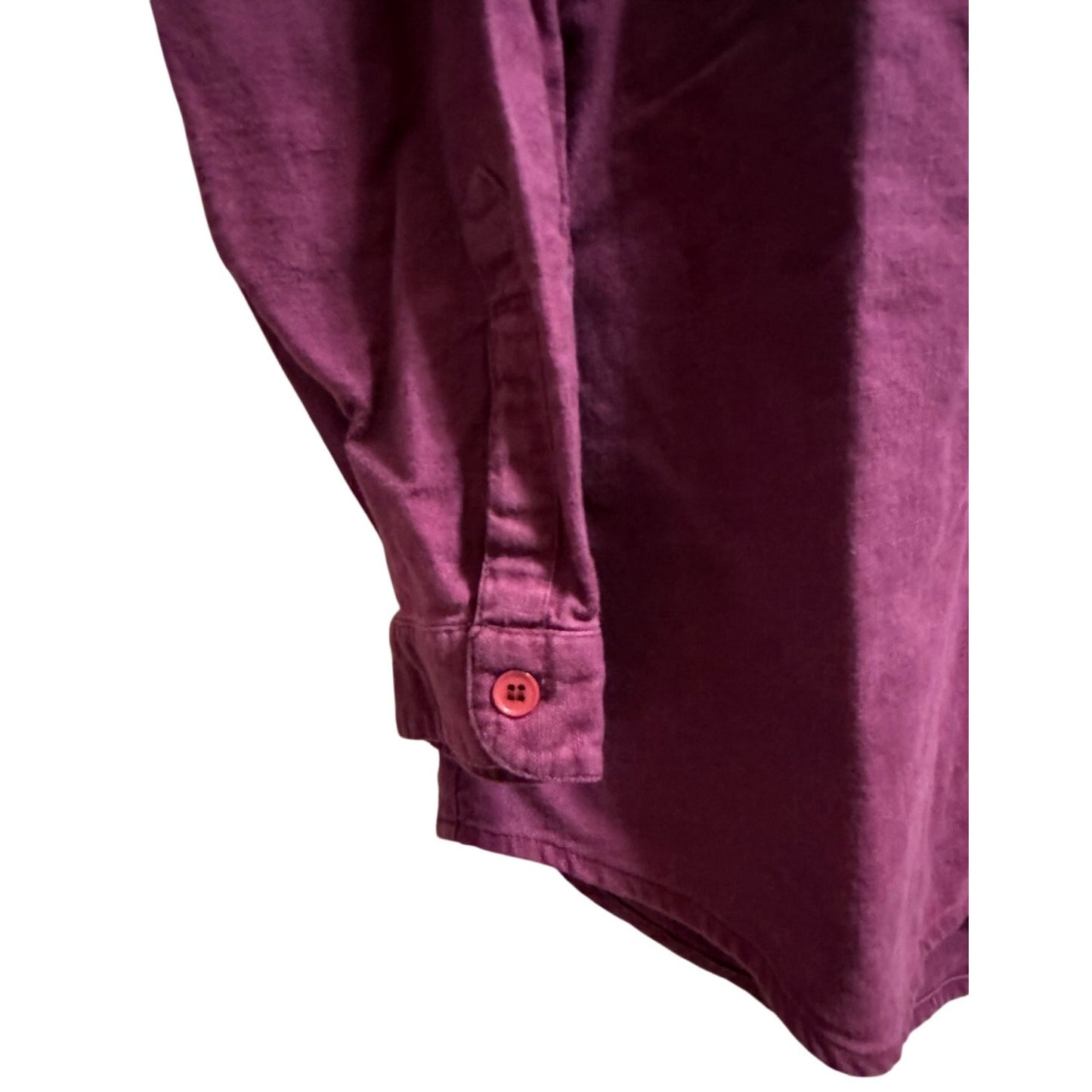 Vintage ACA Joe Military Style Maroon Button Up - Long Sleeve - Medium