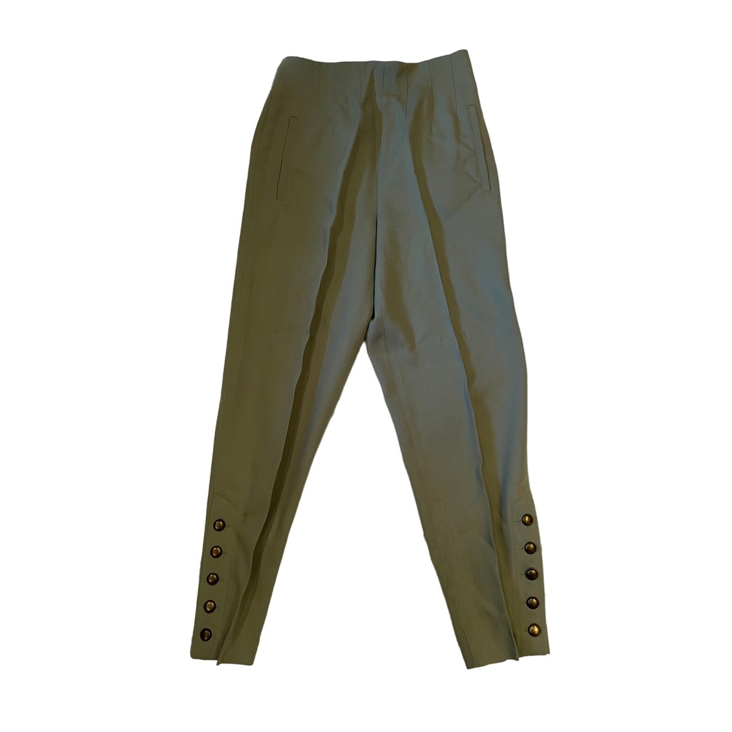 Vintage 1950's Crisca Wool Slacks Womens Size 8 Green Pants Made In West Germany