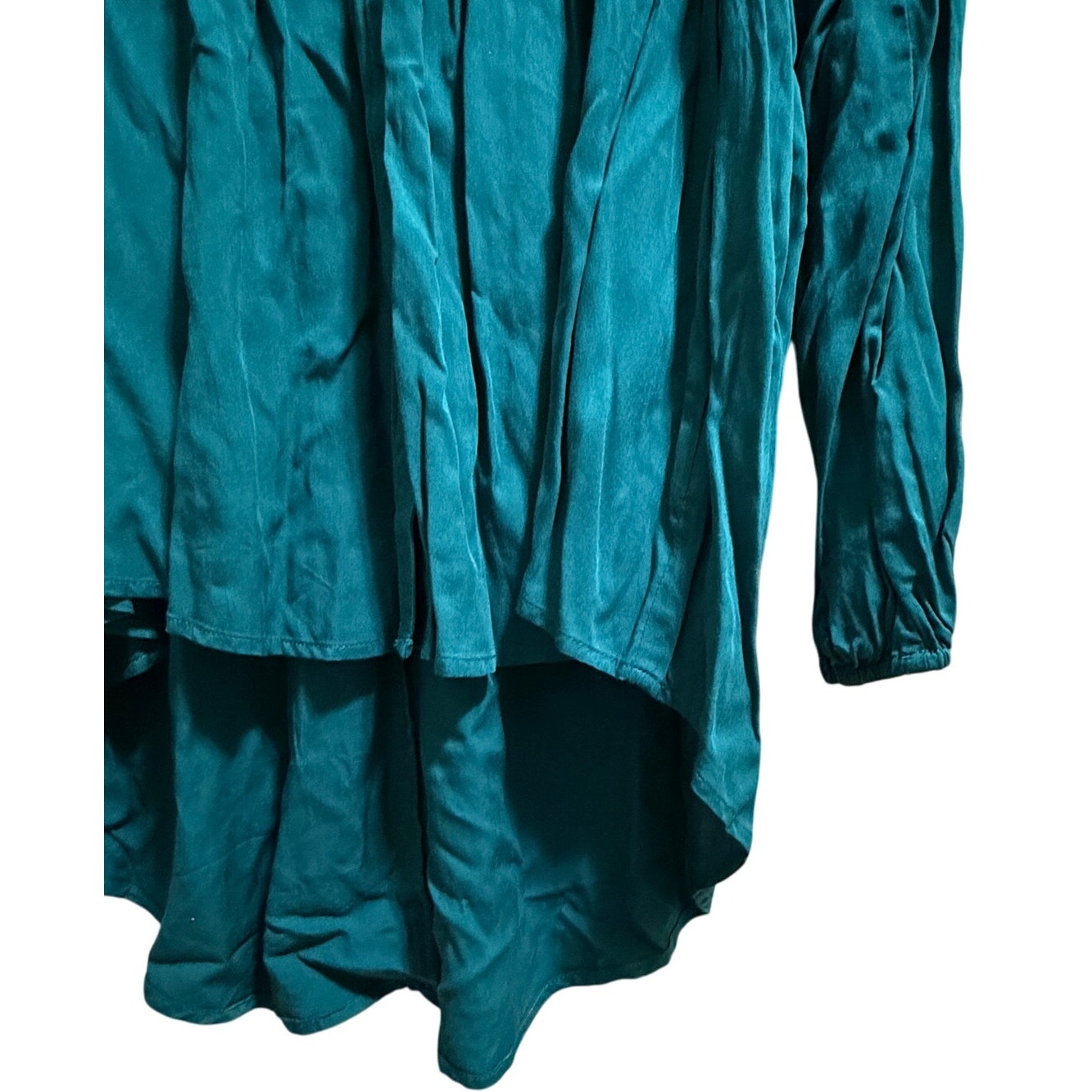 Torrid Teal Green Long Sleeve Boho Blouse - Size 0 - Large - NWT