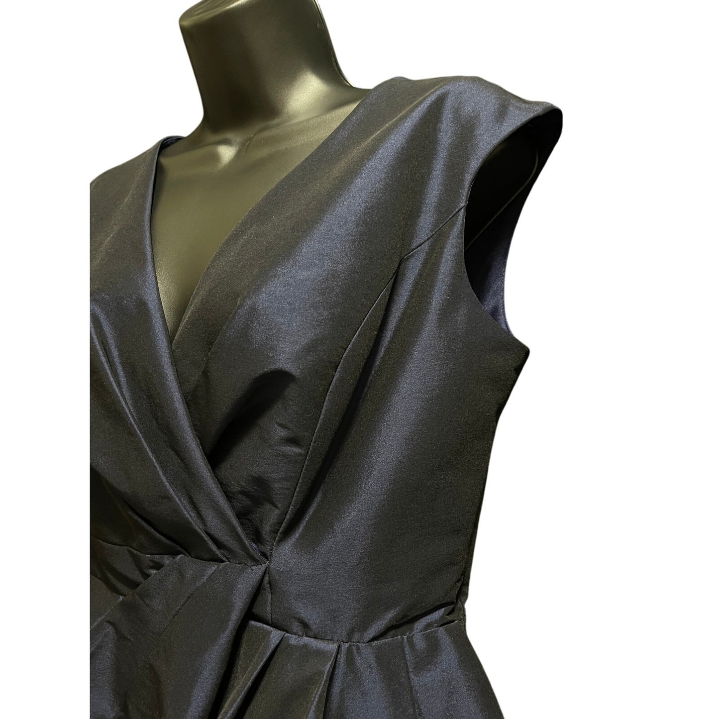 Evan Picone Sapphire Blue Peplum Cocktail Dress Size 6
