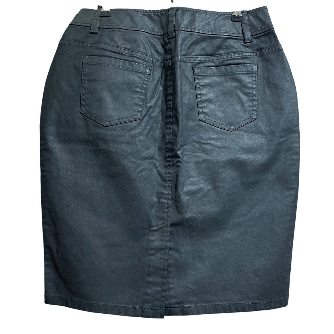 NWT Ann Taylor Dark Grey Coated Denim Curvy Fit Pencil Skirt - Size 6 - $69.50
