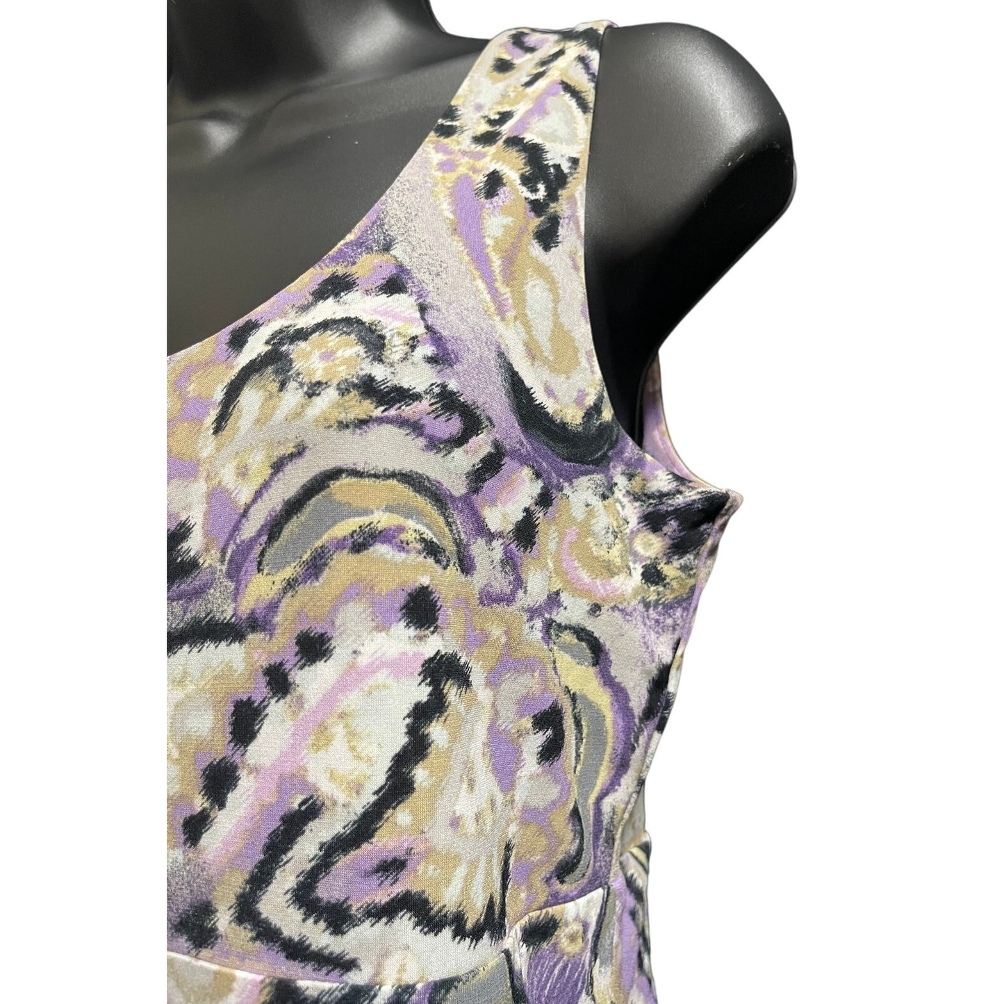 Michael by Michael Kors Purple Abstract Print Sleeveless Dress - Size XS