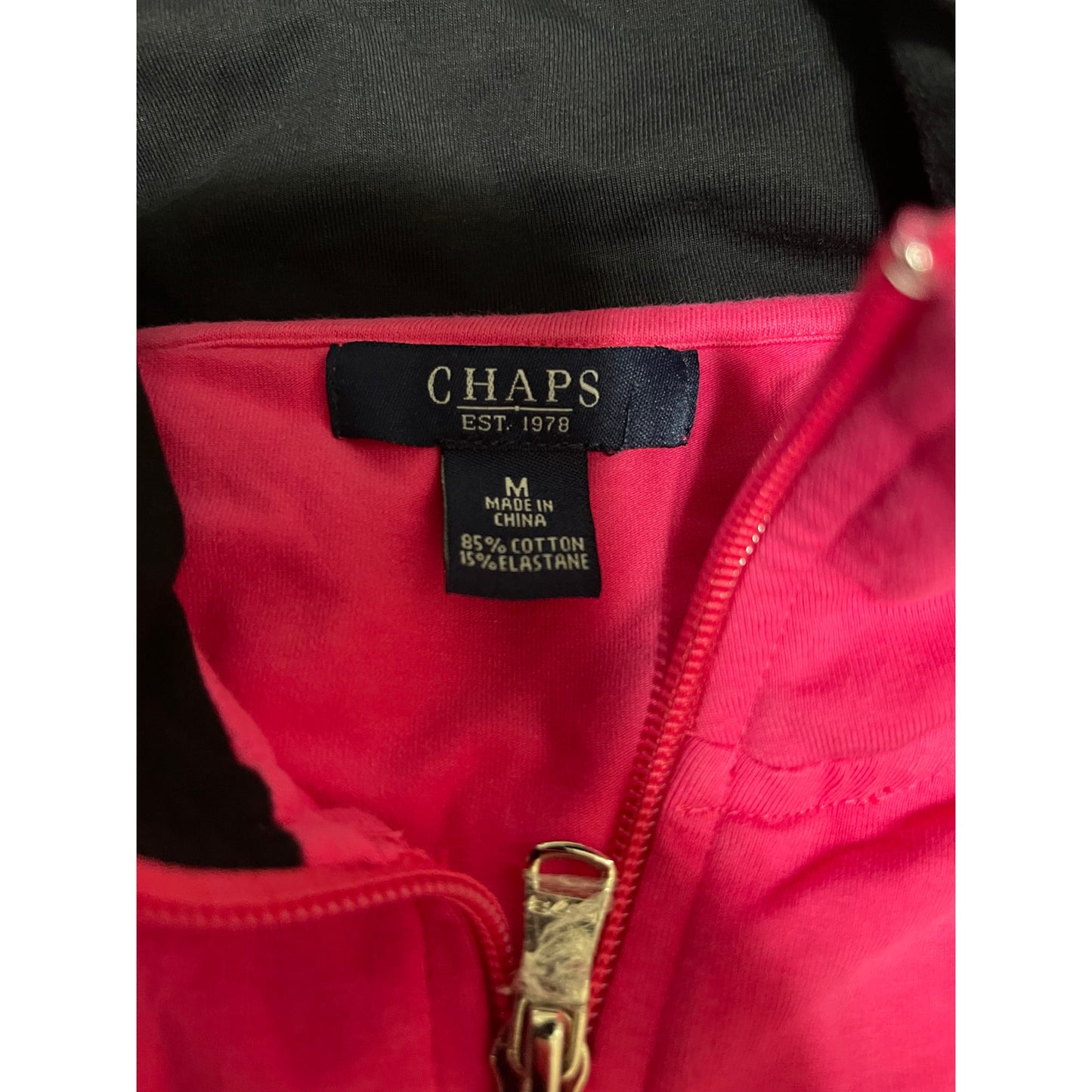 Chaps Hot Pink Full Zip Performance Jacket - Long Sleeve - Medium
