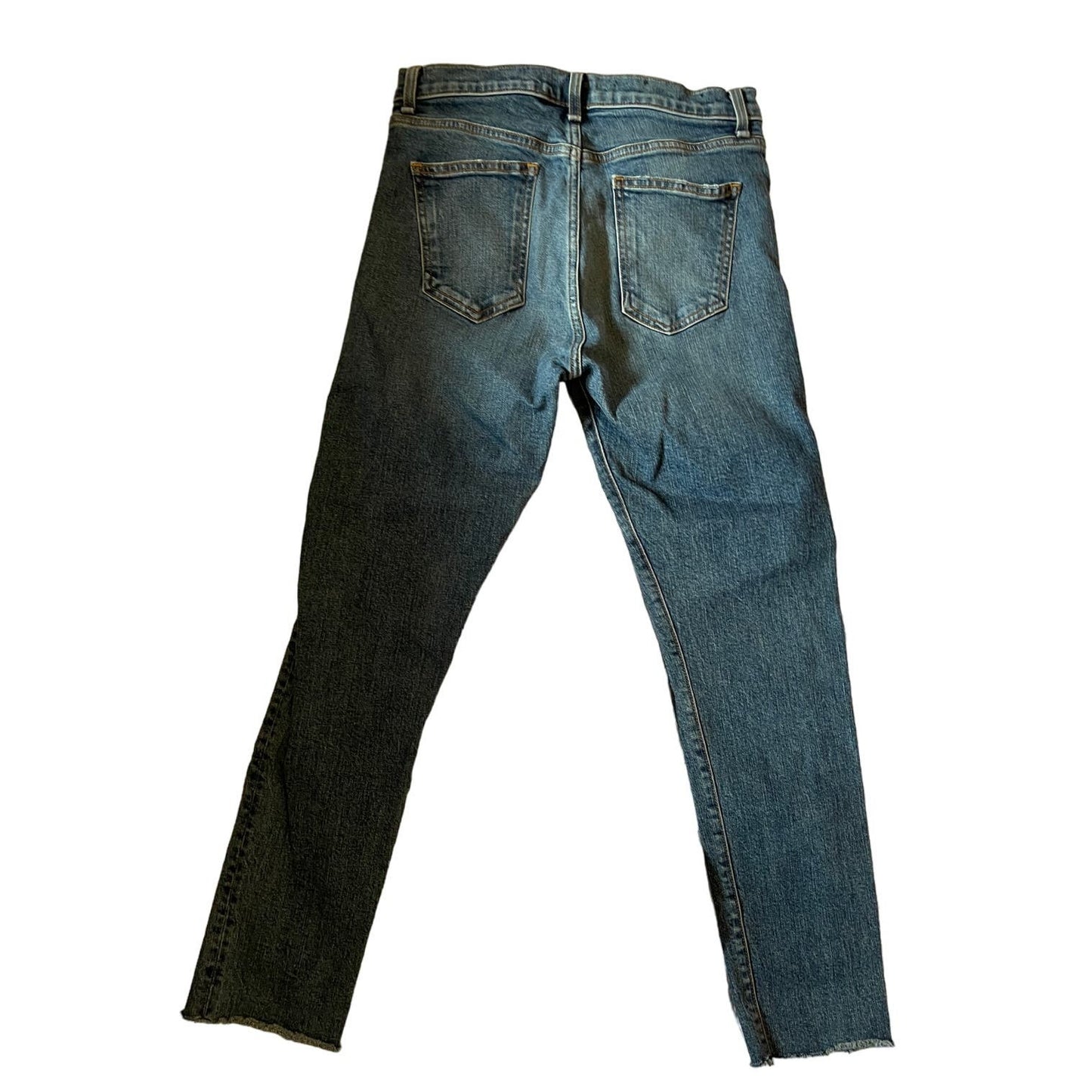 Veronica Beard Women's Size 28 Terrain Distressed Blue Jeans 5 Button Fly