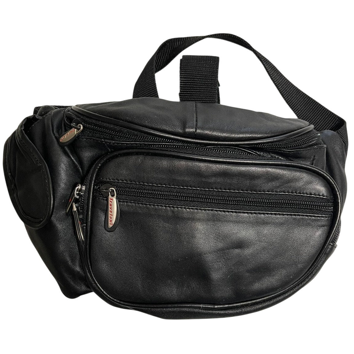 Travelon Black Unisex Fanny Pack - Multi Pocket - Adjustable Waist