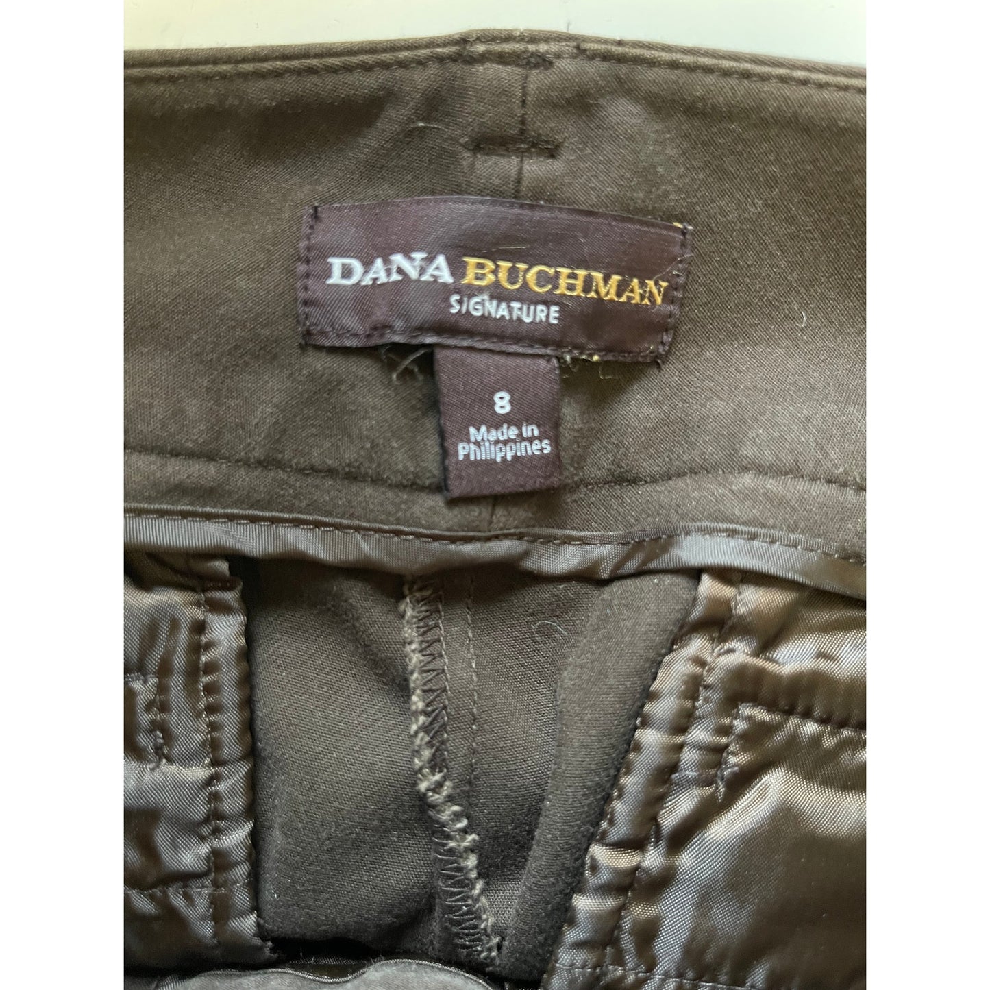 Dana Buchman Signature Size 8 Brown Dress Pants