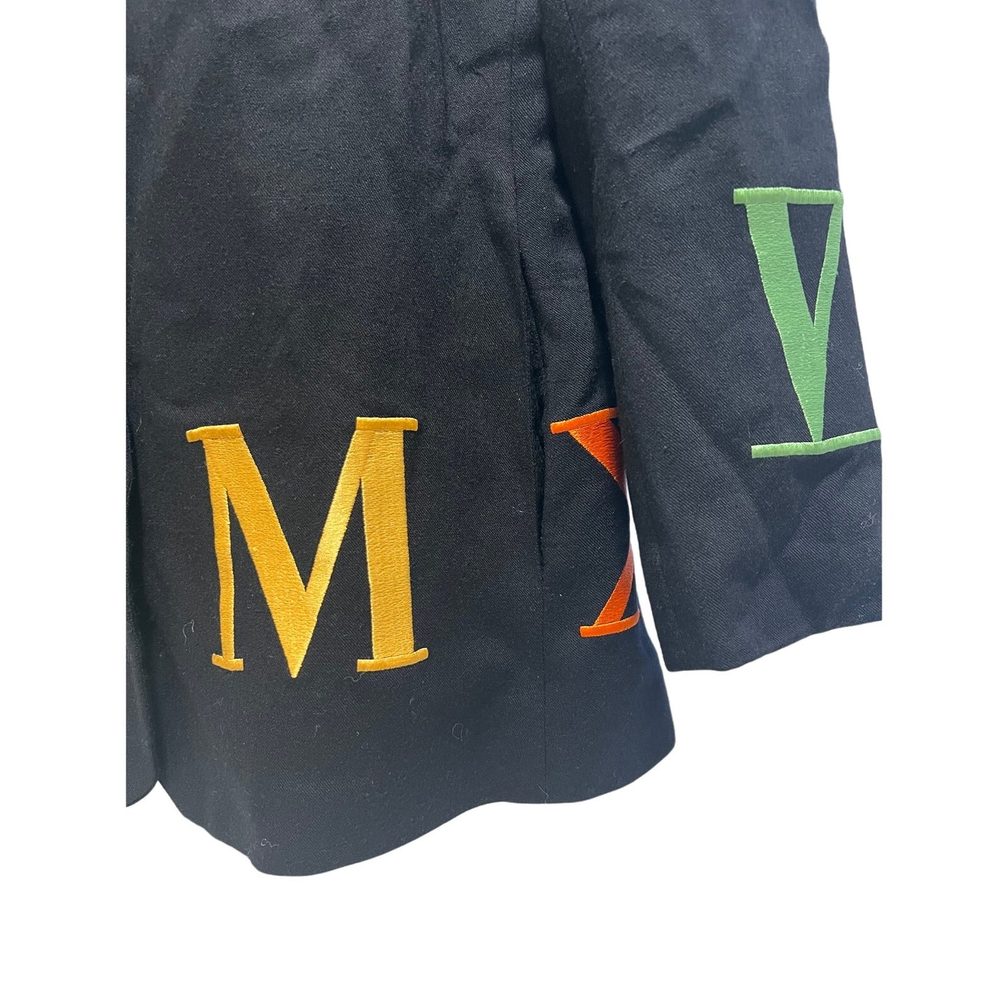 Vintage New Frontier Black Roman Numerals Blazer - Small