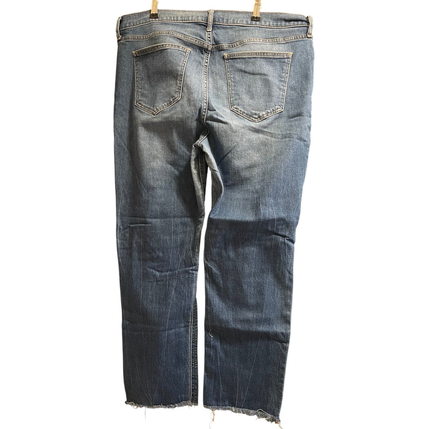 Old Navy The Power Jean The Perfect Straight Size 16 Ankle Fray Denim Jeans