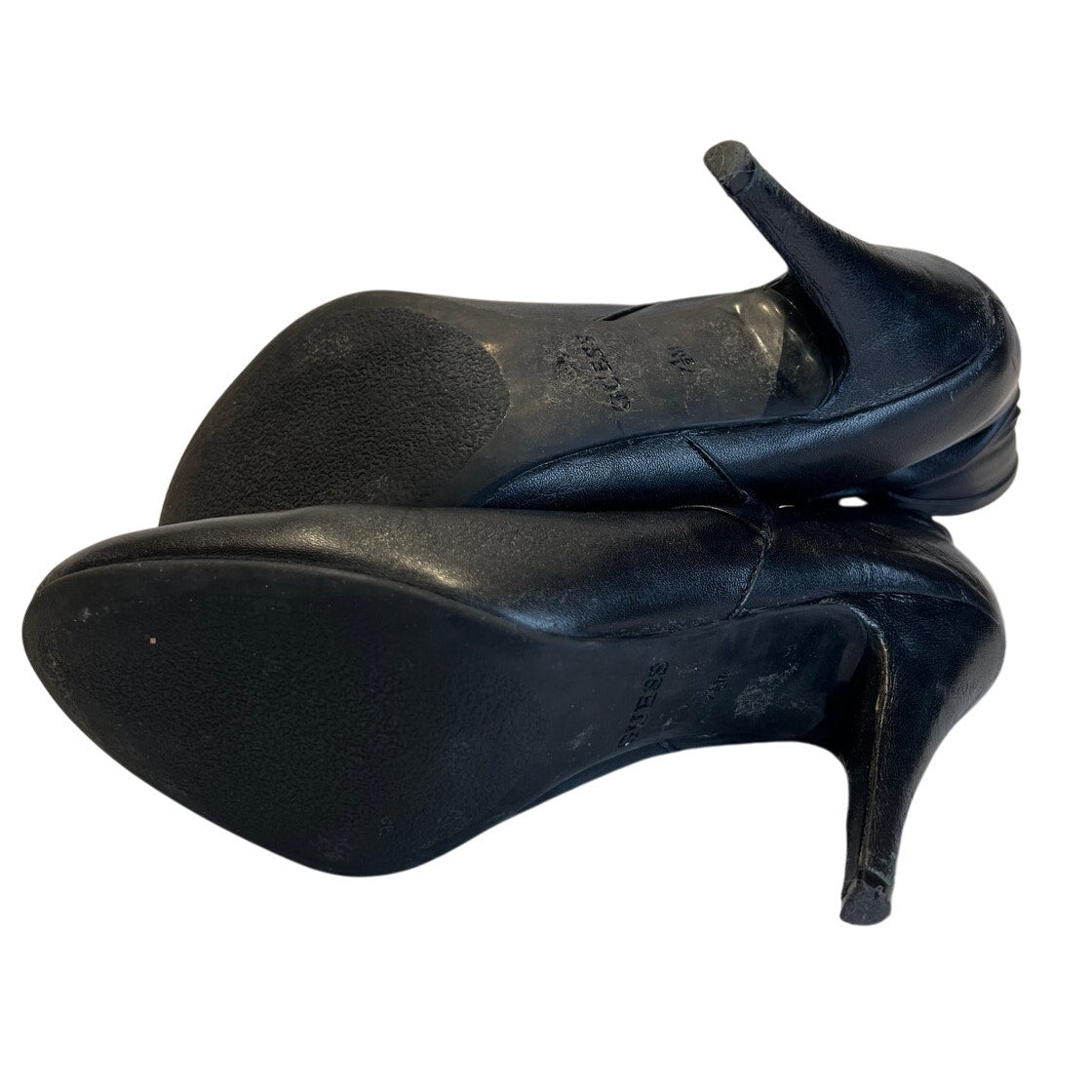 Vintage Leather Guess Stiletto Heel Ankle Boots - Black - Size 7.5M