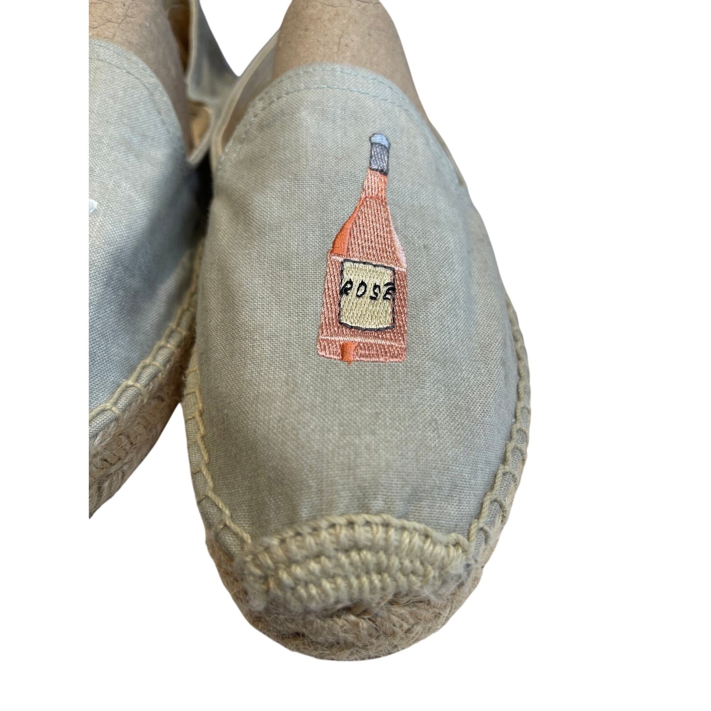 Soludos Womens Size 9 La Vie En Rosé Embroidered Smoking Slippers