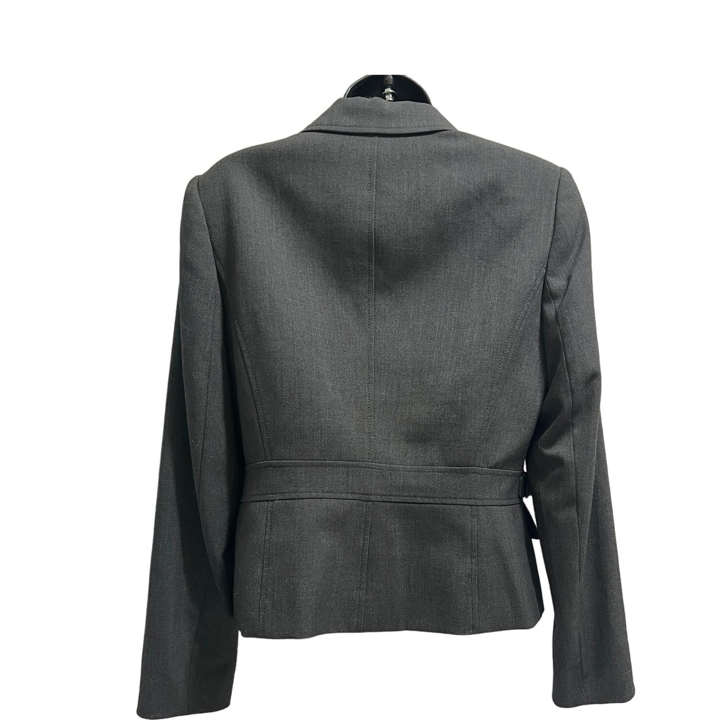 Calvin Klein Size 6 Stretch Dark Gray 3 Button Jacket Lined